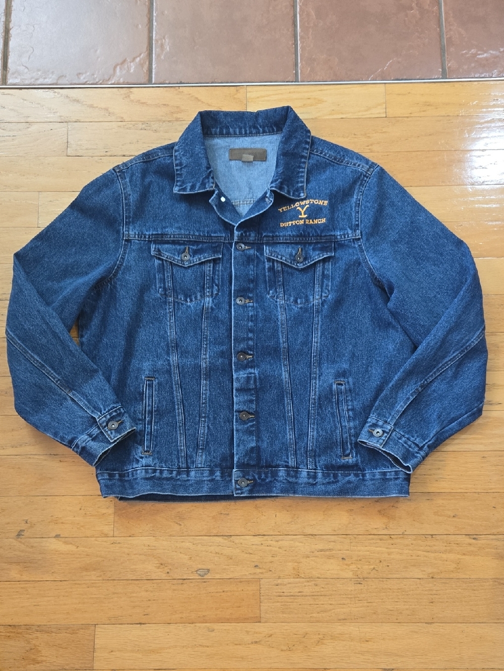Yellowstone Dutton Ranch Embroidered Denim Jacket Men' Size 2XL Port Authority